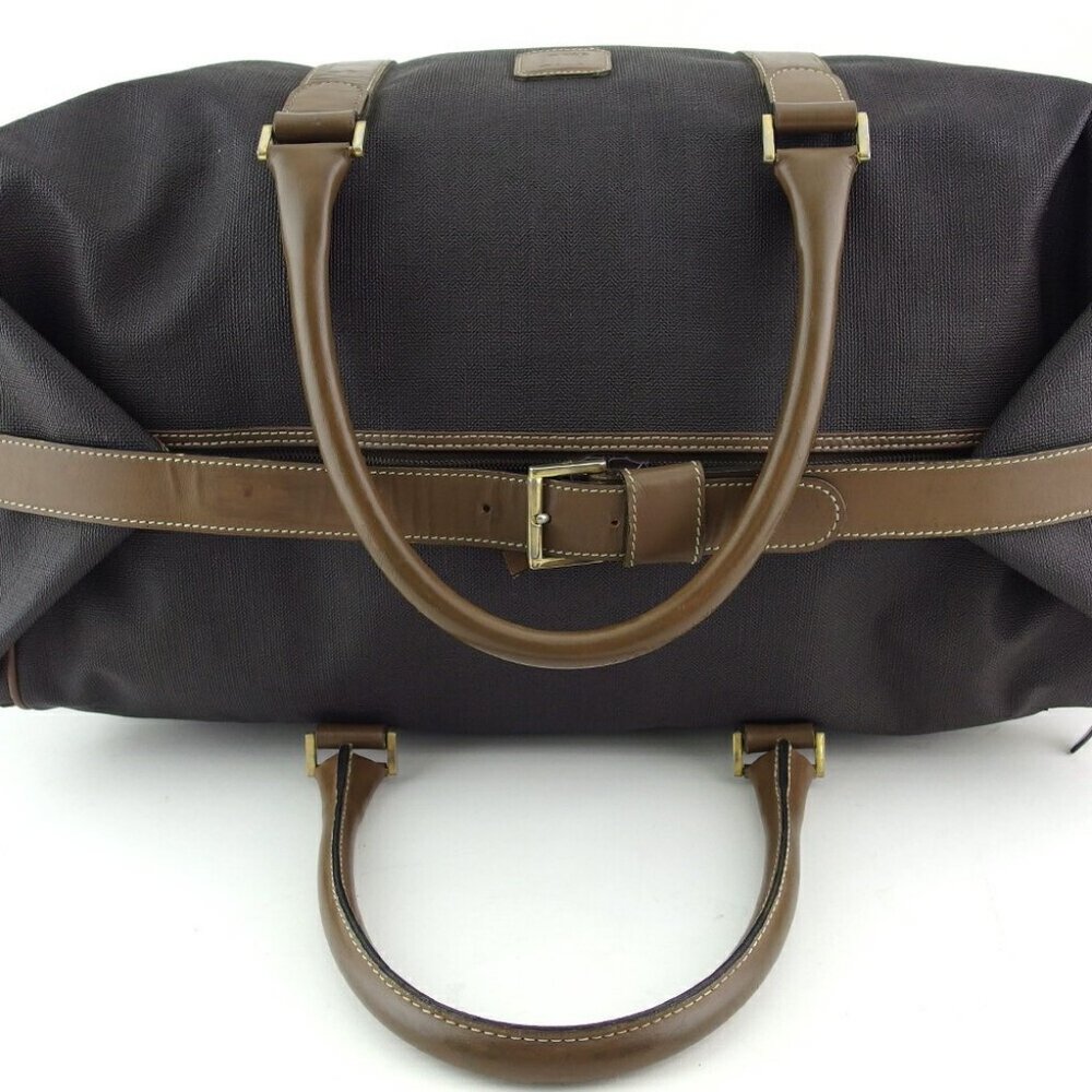 Dunhill Boston bag Gray Black Brown Women Authentic secondhand